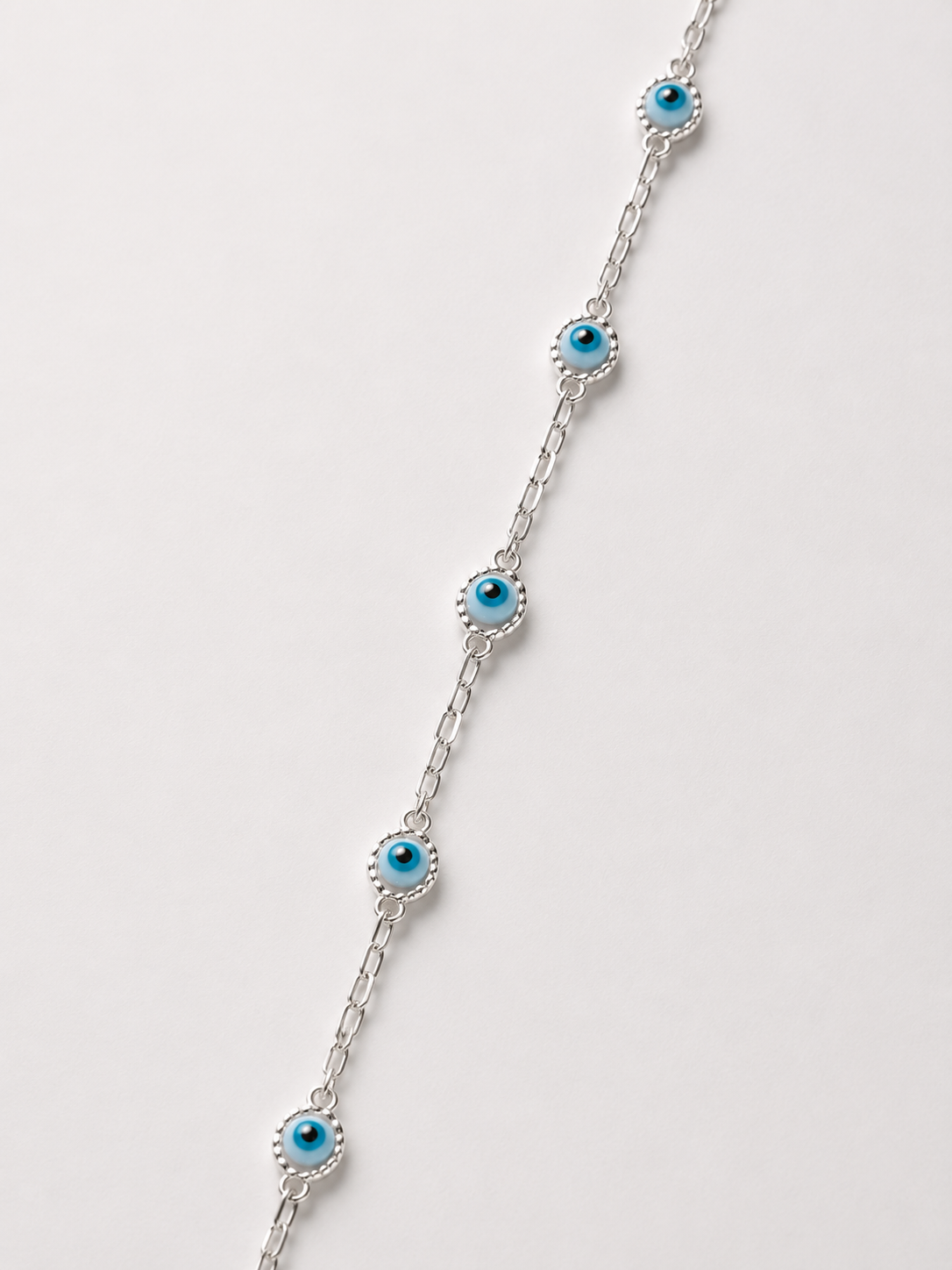 Pulseira Feminina Olho Grego Banhada em Prata 925
