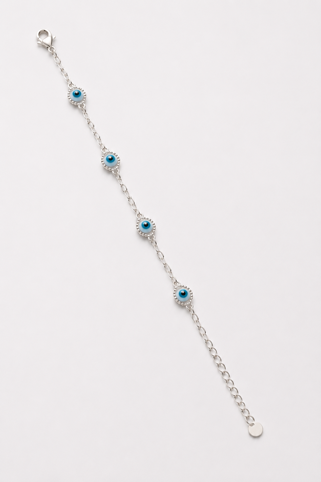 Pulseira Feminina Olho Grego Banhada em Prata 925