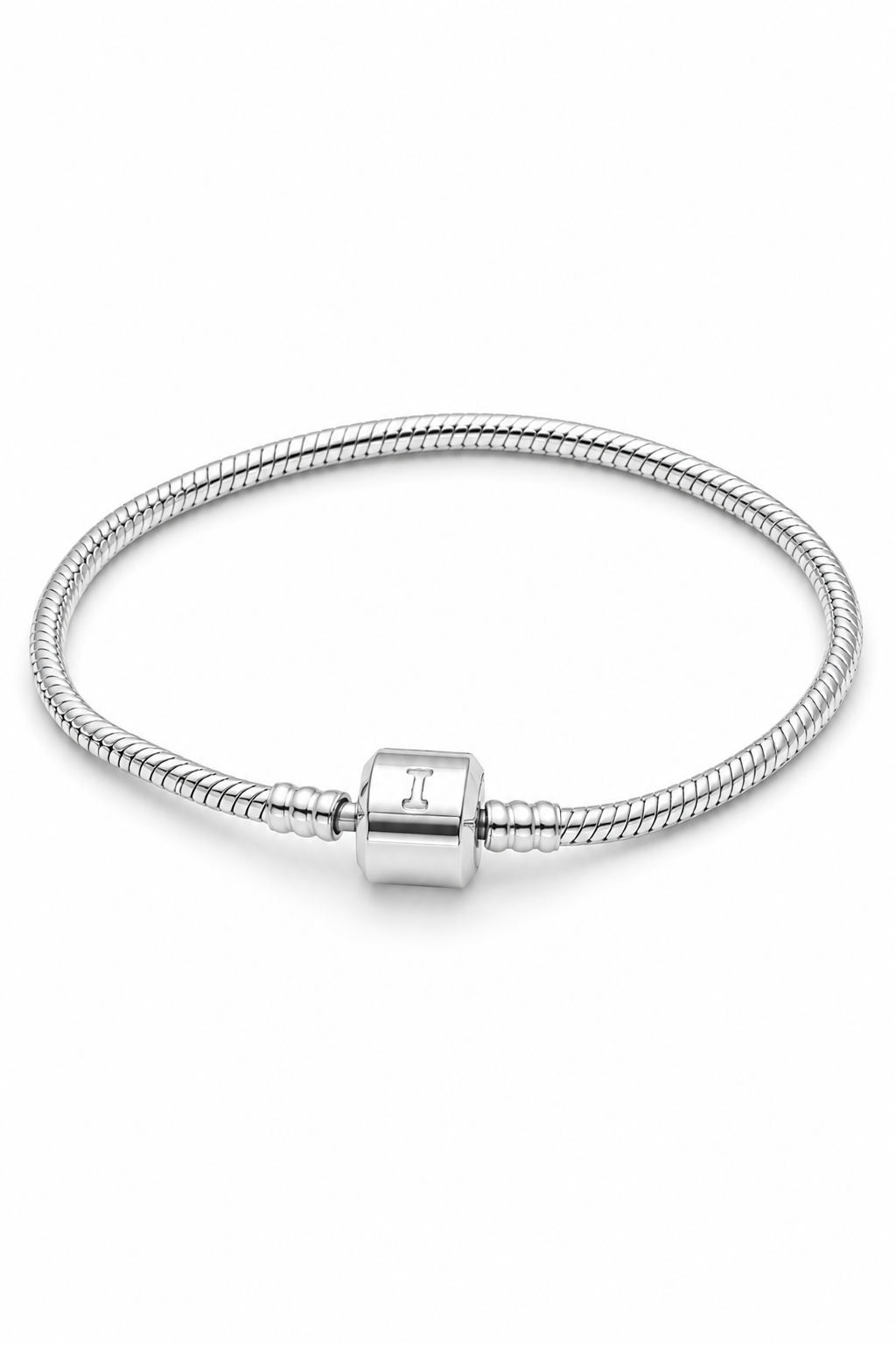 Pulseira para Berloques com Fecho Tambor Banhada em Prata 925
