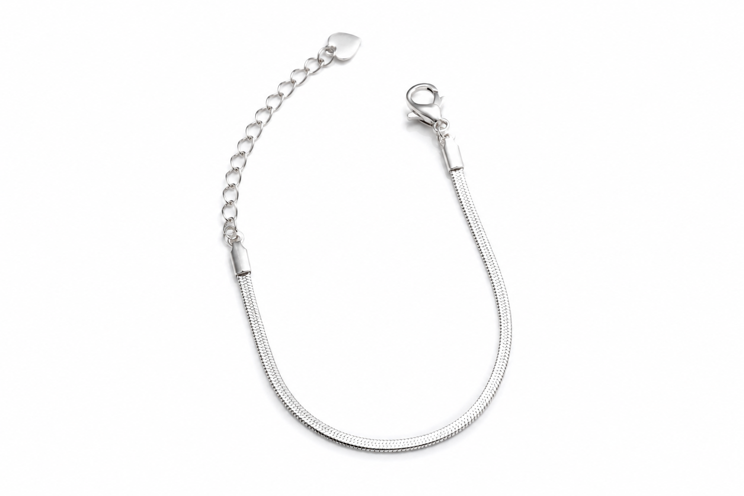 Pulseira Fita Laminada Banhada em Prata 925