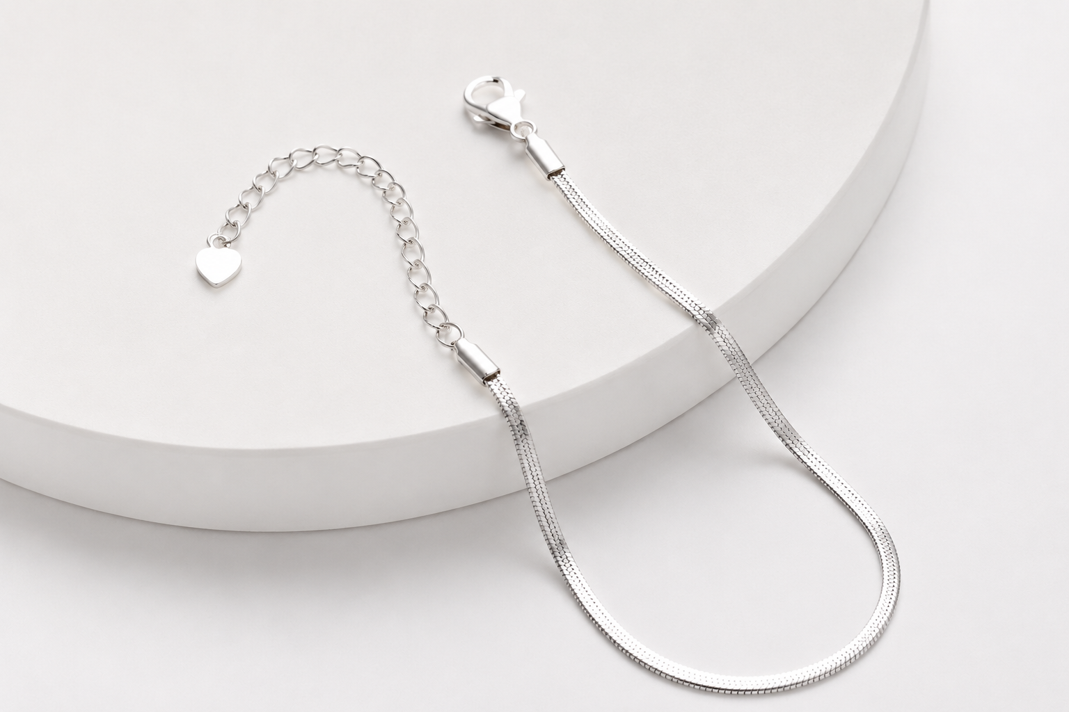 Pulseira Fita Laminada Banhada em Prata 925